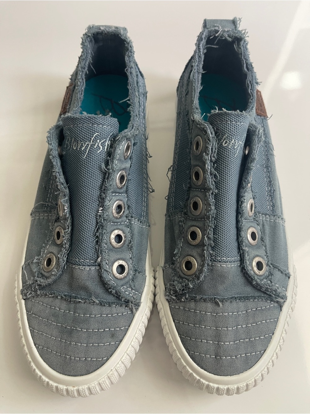 Blowfish Kids Distressed Blue Slip-On Sneakers